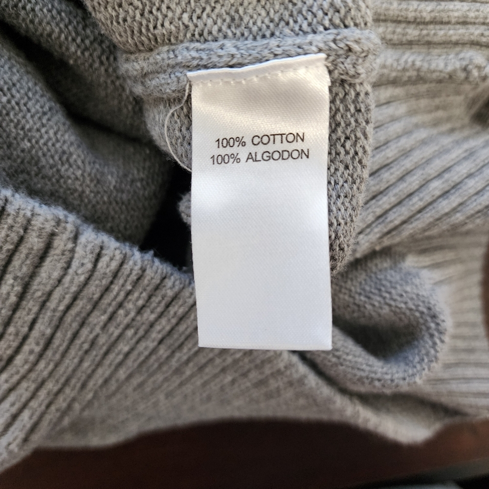 Men's Weatherproof Grey Quarter Zip Fair Isle Winter Pullover Sweater - Picture 6 of 9